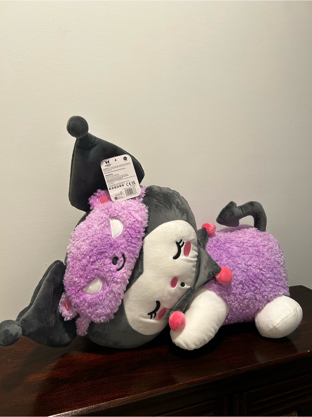 Sanrio Hello Kitty and Friends Kuromi 18 Inch Sleeping Plush Stuffed Animal NWT